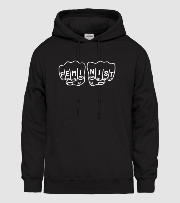 Feminist model negru pe tricou