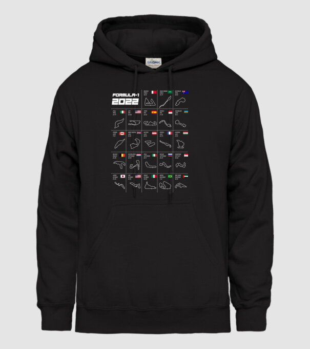 Formula 1 tracks 2022 model negru pe tricou