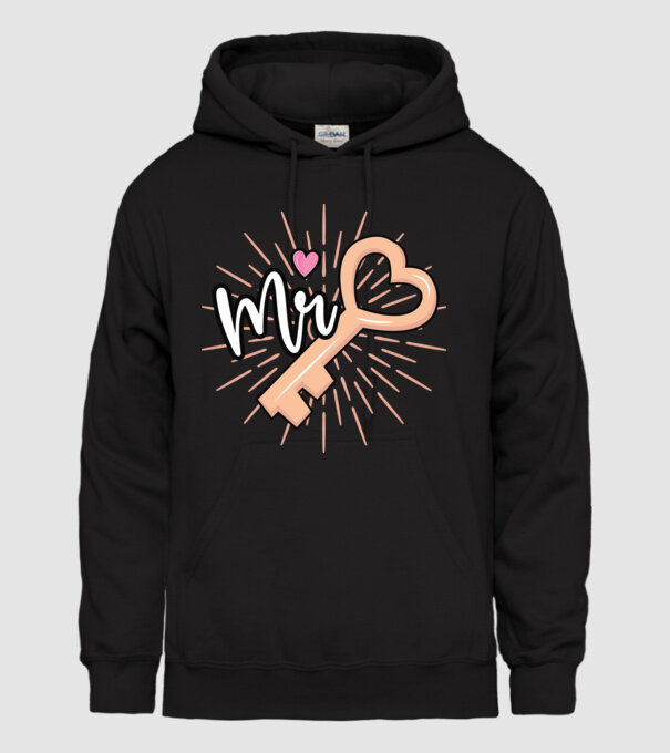 Mr key to the heart model negru pe tricou