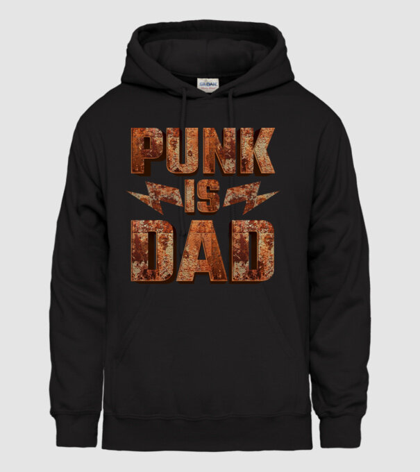 PUNK IS DAD model negru pe tricou