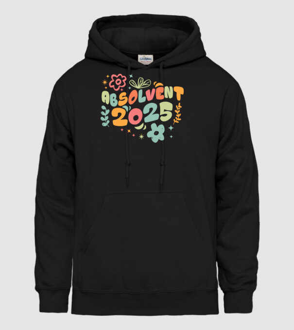Absolventa 2025 model negru pe tricou
