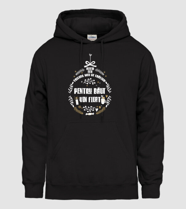 acesta este tricoul meu de Crăciun_pentru băut vin fiert model negru pe tricou