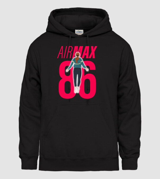 air max 86 stranger things model negru pe tricou