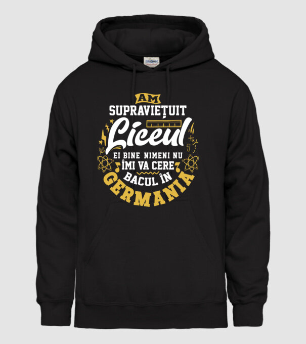 Am supraviețuit liceul model negru pe tricou