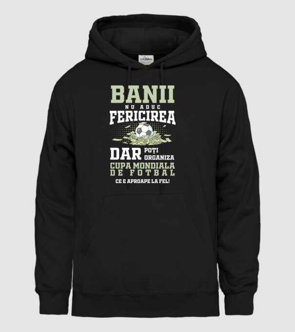 Banii nu aduc fericirea model negru pe tricou