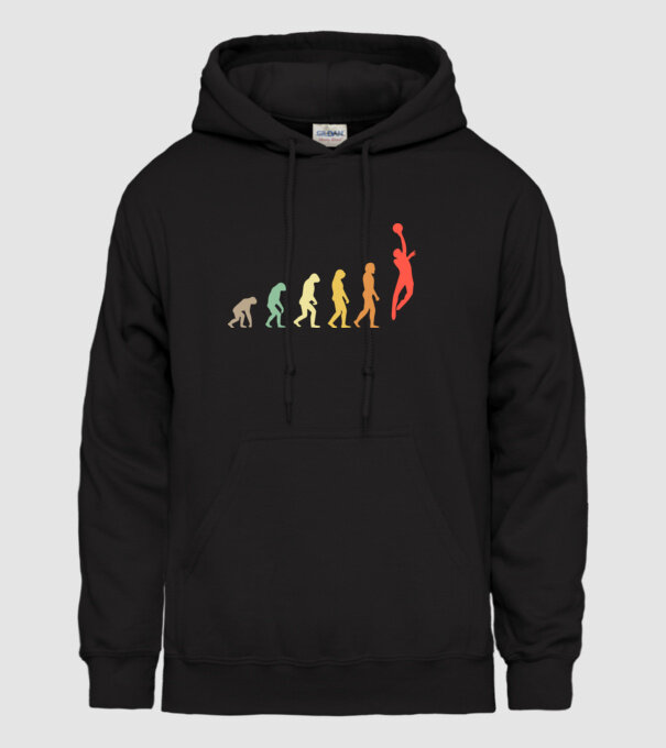 Basketball evolution model negru pe tricou