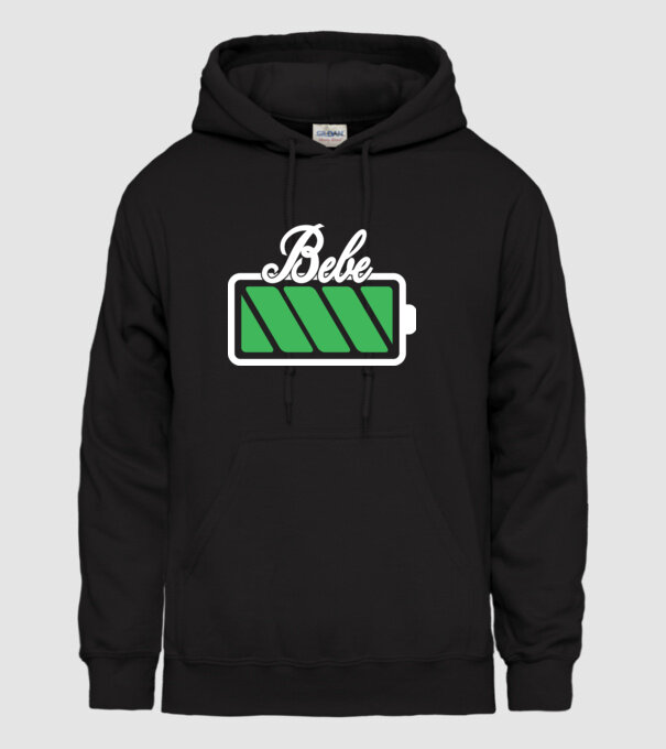Bebe încărcat model negru pe tricou