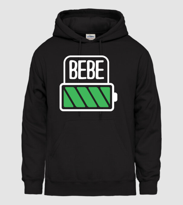 Bebe încărcat model negru pe tricou