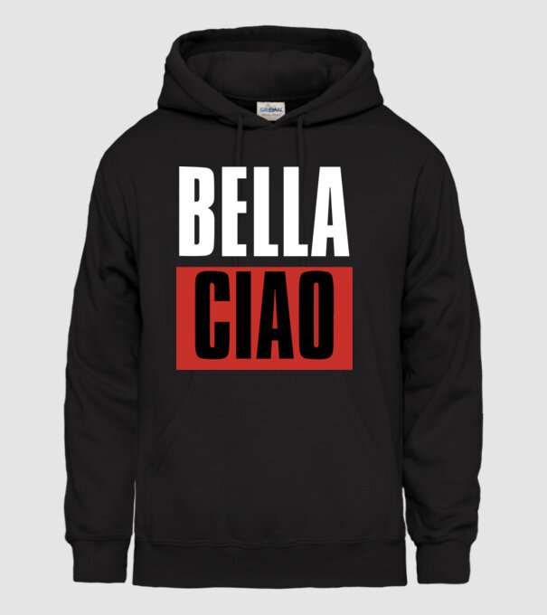 bella ciao model negru pe tricou