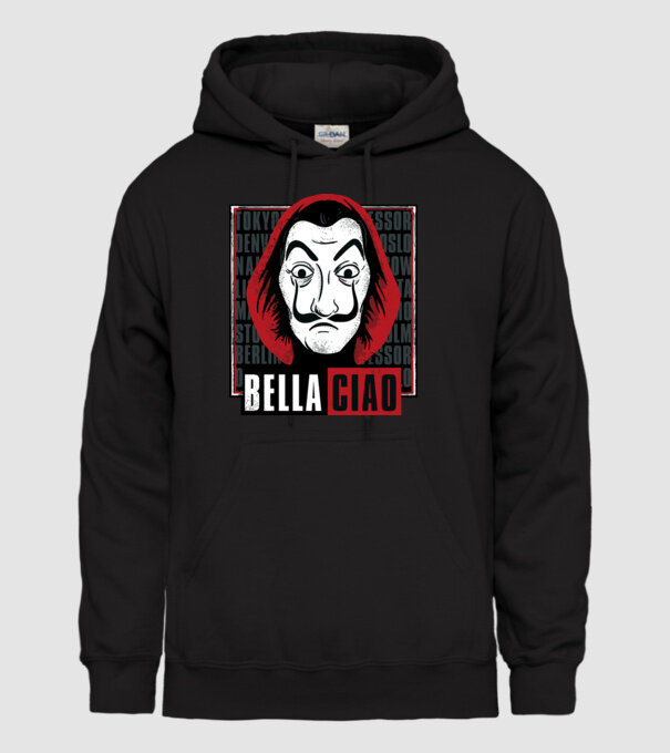 bella ciao dali model negru pe tricou