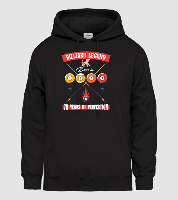 Billiard legend born in 1953 model negru pe tricou