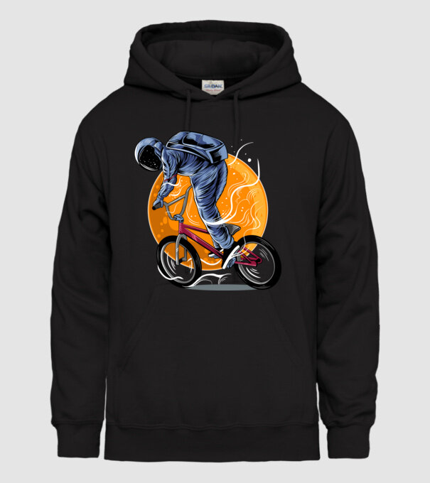BMX space model negru pe tricou