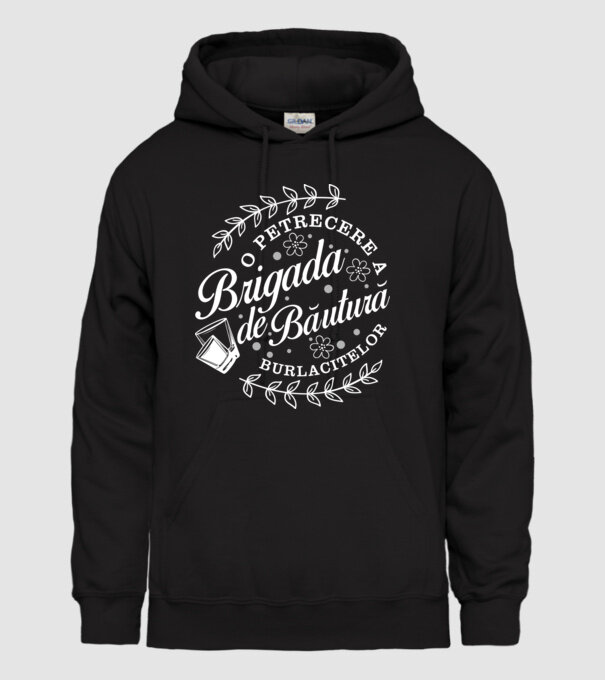 Brigada de băutură model negru pe tricou