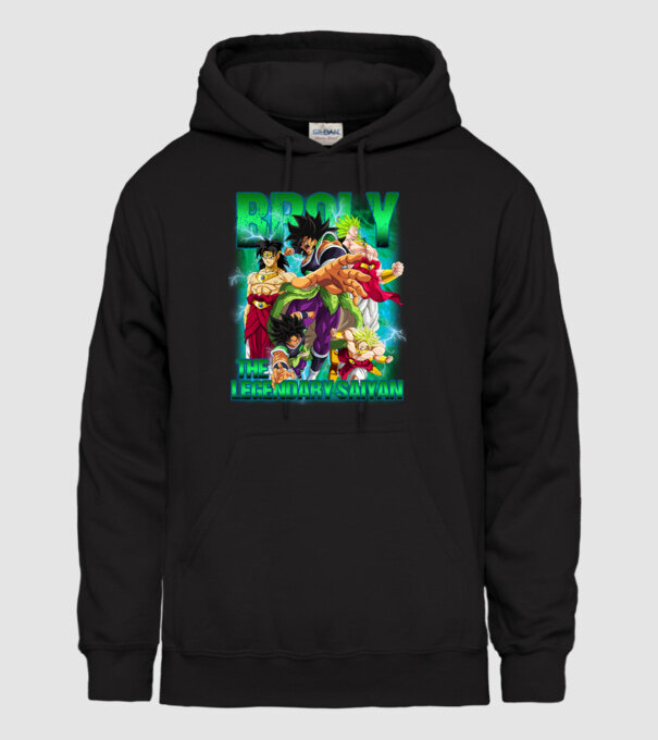 broly dragonball model negru pe tricou