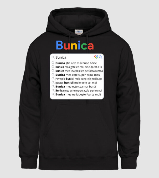 căutare Google Bunica model negru pe tricou
