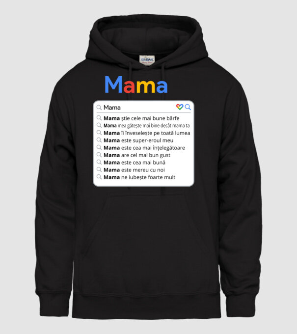 căutare Google Mama model negru pe tricou