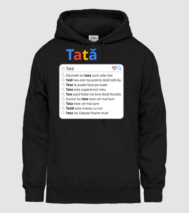 căutare Google Tată model negru pe tricou