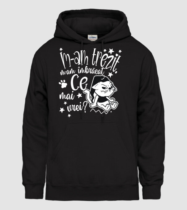 Ce mai vrei? model negru pe tricou