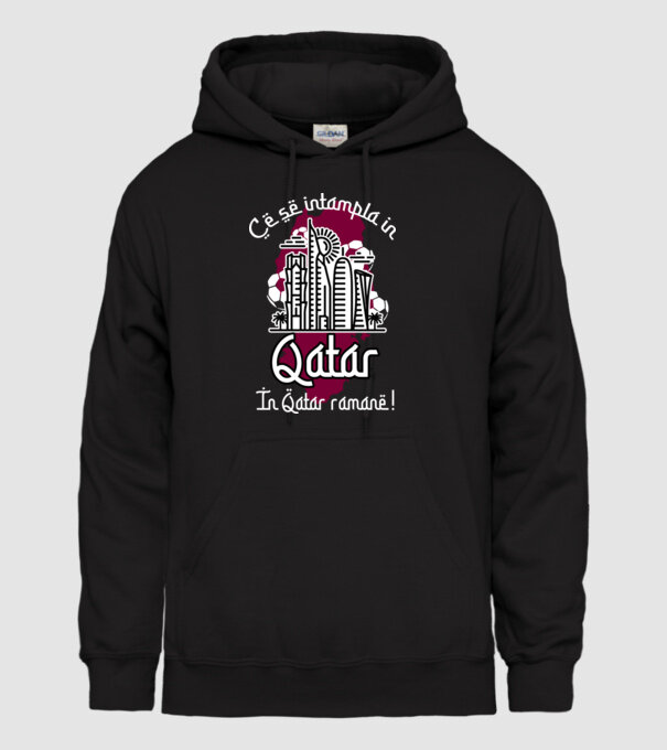 Ce se întâmplă în Katar model negru pe tricou