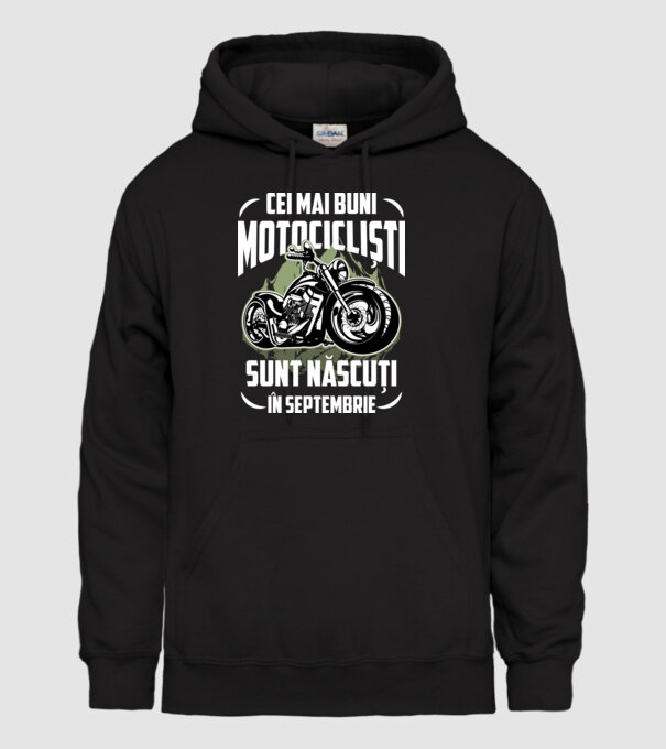 Cei mai buni motocicliști sunt născuți în Septembrie model negru pe tricou