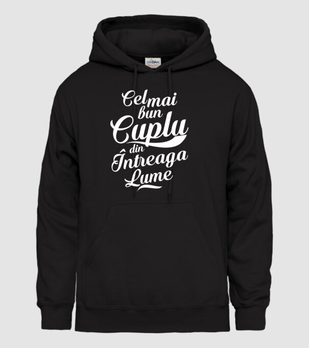 Cel mai bun cuplu din întreaga lume model negru pe tricou