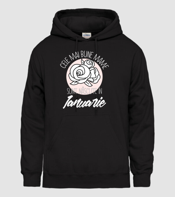 Cele mai bune mame sunt născute în Ianuarie model negru pe tricou