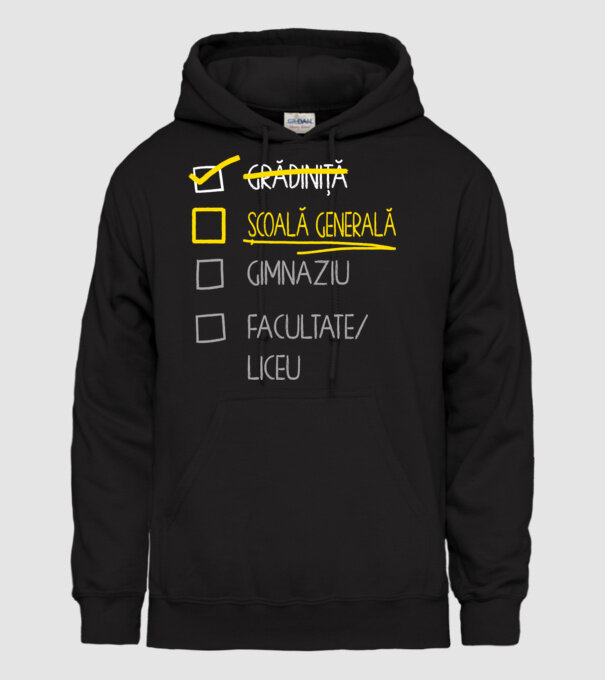Cheklist educație - grădiniță negru model negru pe tricou