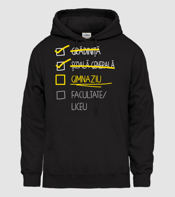 Cheklist educație - Școala primară negru model negru pe tricou