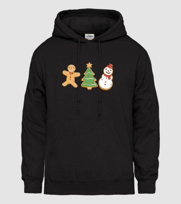 christmas cookies model negru pe tricou