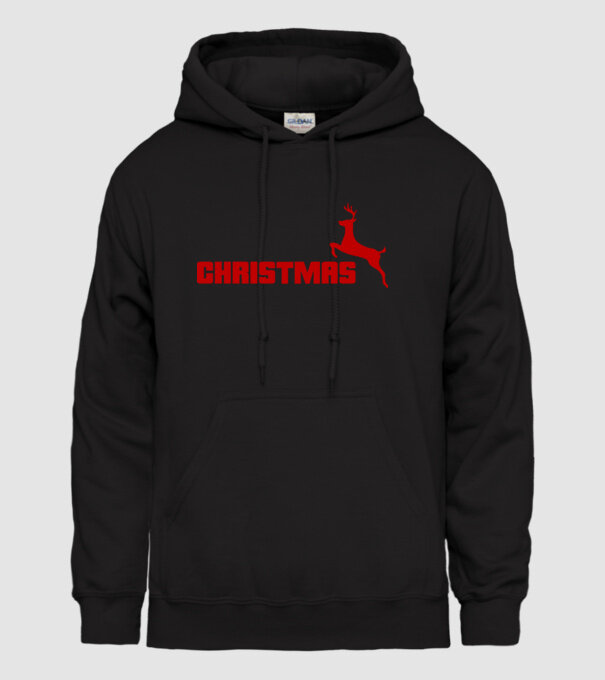 Christmas logo model negru pe tricou