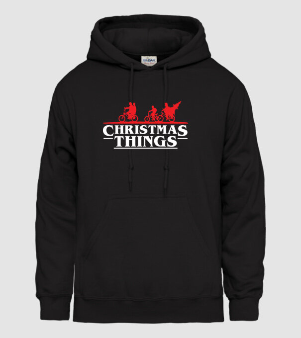 christmas things model negru pe tricou