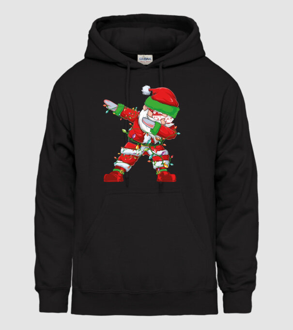 Dab Santa model negru pe tricou