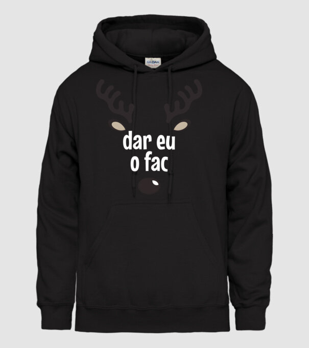 Dar eu o fac crăciun chiar căprioară Negru model negru pe tricou