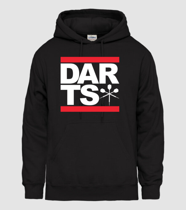 Darts DMC model negru pe tricou