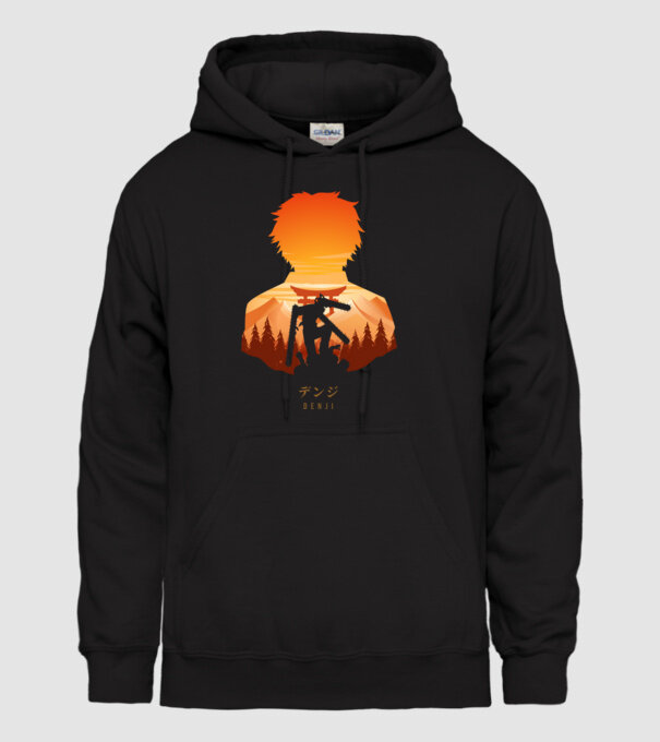Denji model negru pe tricou