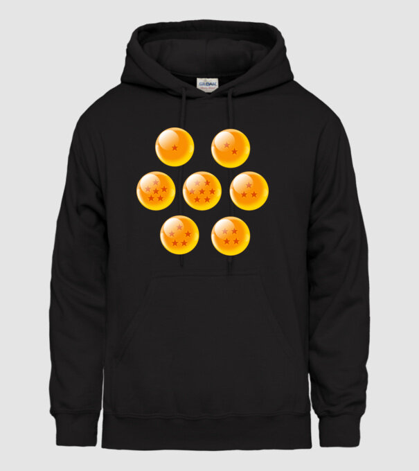 dragonballs model negru pe tricou