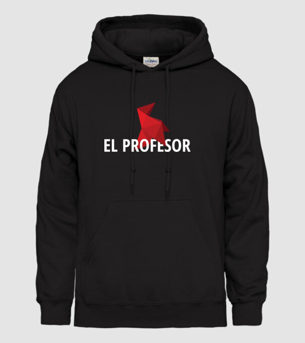 el professor money heist model negru pe tricou