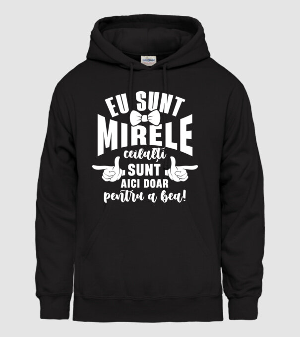 Eu sunt mirele model negru pe tricou