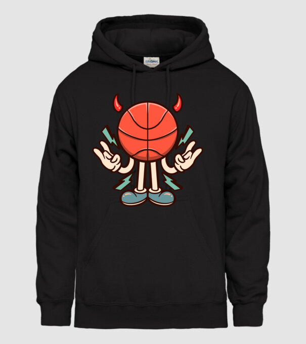 Evil basketball model negru pe tricou