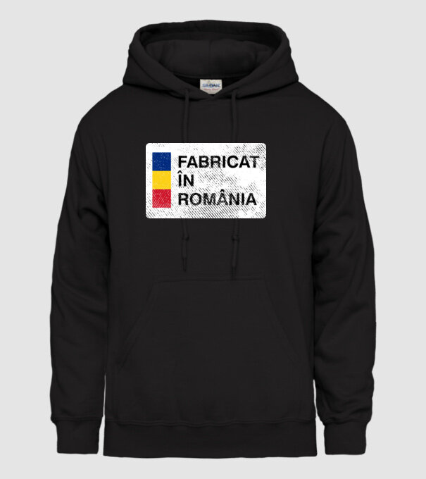 Fabricat în România model negru pe tricou