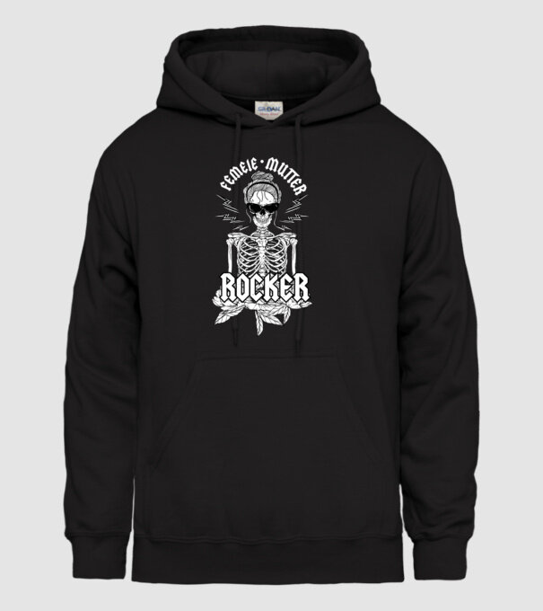 femeie - mutter - rocker model negru pe tricou