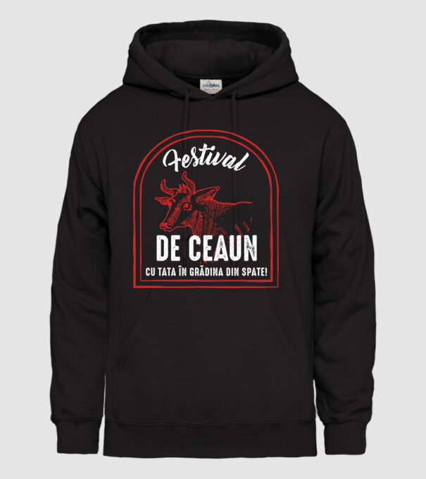 Festival de ceaun - cu tata în grădina din spate! model negru pe tricou