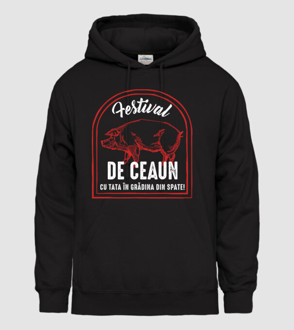 Festival de ceaun - cu tata în grădina din spate! model negru pe tricou