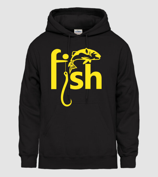 Fish model negru pe tricou