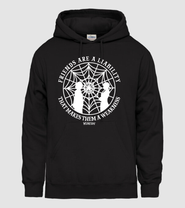 Friends are liability model negru pe tricou