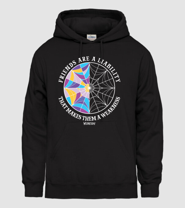 Friends are liability model negru pe tricou