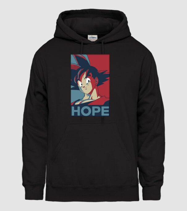 goku hope dragonball model negru pe tricou