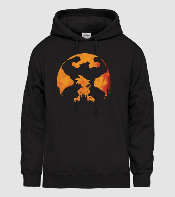 goku sunset model negru pe tricou