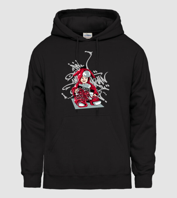 Graffiti model negru pe tricou