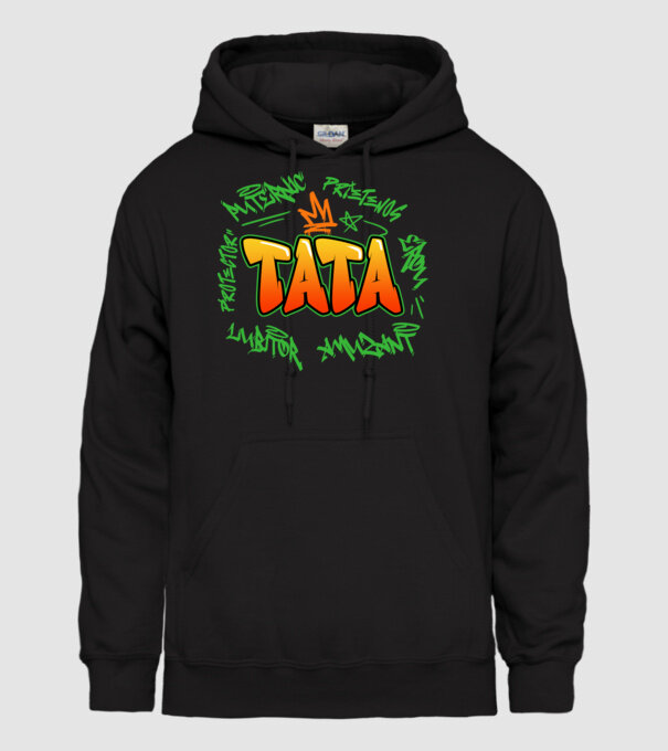 Graffiti tata model negru pe tricou